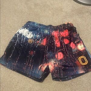 Overtime Men's Blue and Red Athletic Shorts